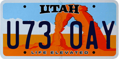 UT license plate U730AY