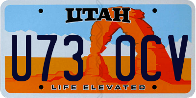 UT license plate U730CV