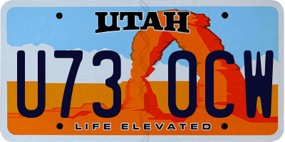 UT license plate U730CW