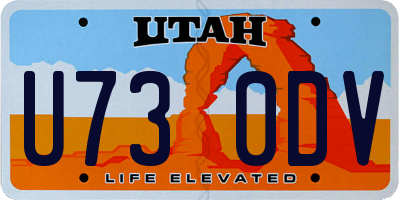 UT license plate U730DV