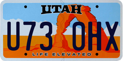 UT license plate U730HX