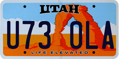 UT license plate U730LA