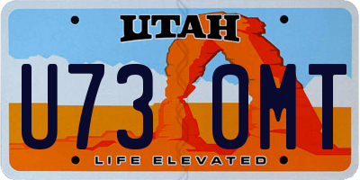 UT license plate U730MT