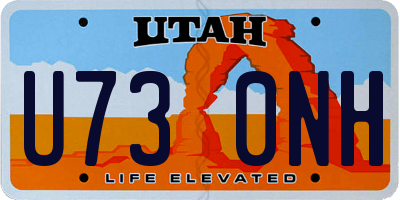 UT license plate U730NH