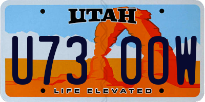 UT license plate U730OW