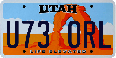 UT license plate U730RL