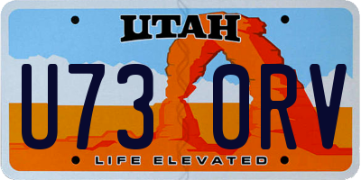 UT license plate U730RV