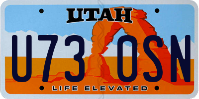 UT license plate U730SN