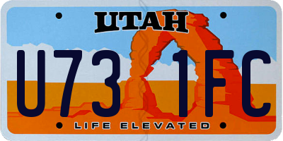 UT license plate U731FC