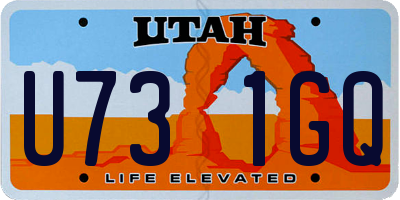 UT license plate U731GQ