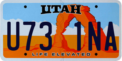 UT license plate U731NA