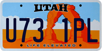 UT license plate U731PL