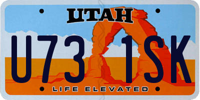 UT license plate U731SK