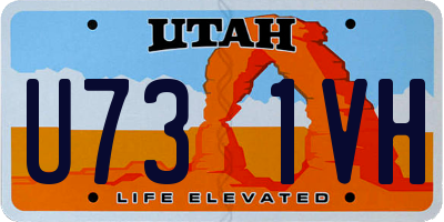 UT license plate U731VH