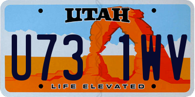 UT license plate U731WV