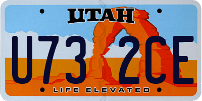 UT license plate U732CE