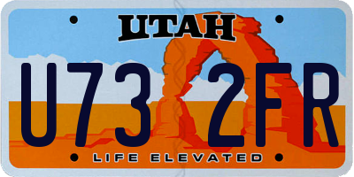 UT license plate U732FR