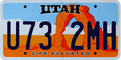 UT license plate U732MH