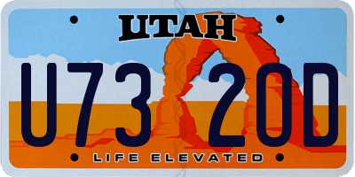 UT license plate U732OD