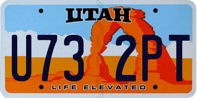 UT license plate U732PT