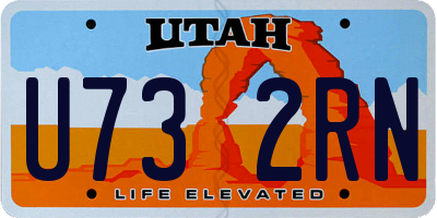 UT license plate U732RN