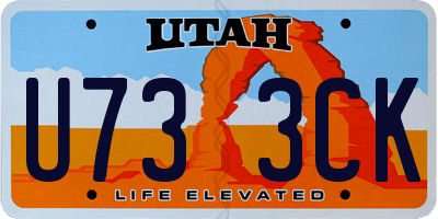 UT license plate U733CK
