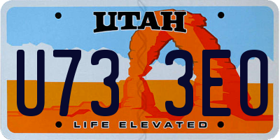 UT license plate U733EO