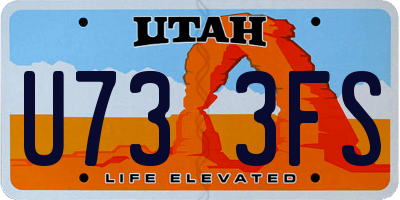 UT license plate U733FS