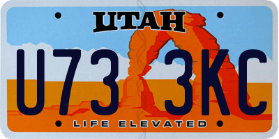 UT license plate U733KC