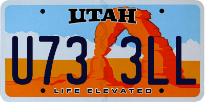 UT license plate U733LL
