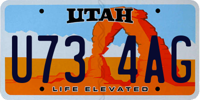 UT license plate U734AG