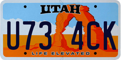 UT license plate U734CK