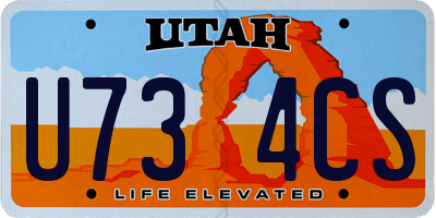 UT license plate U734CS