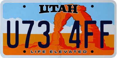 UT license plate U734FF