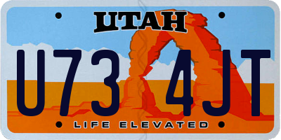 UT license plate U734JT