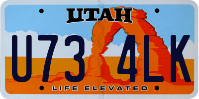 UT license plate U734LK