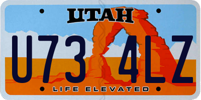 UT license plate U734LZ