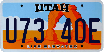 UT license plate U734OE