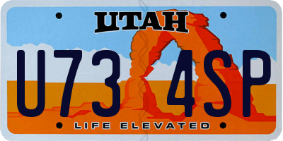 UT license plate U734SP