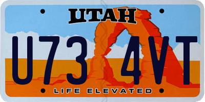 UT license plate U734VT