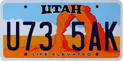 UT license plate U735AK