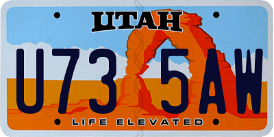 UT license plate U735AW