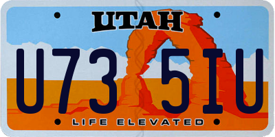 UT license plate U735IU
