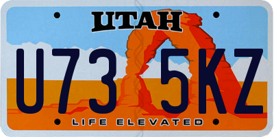 UT license plate U735KZ