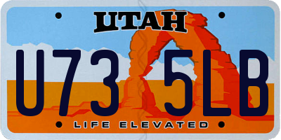 UT license plate U735LB