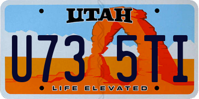 UT license plate U735TI