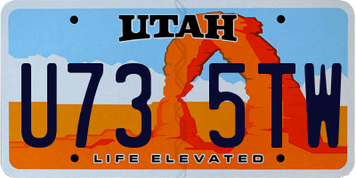 UT license plate U735TW