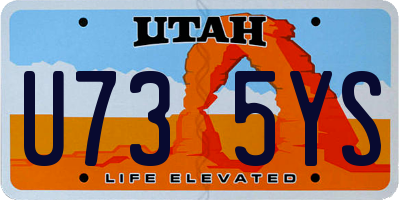 UT license plate U735YS