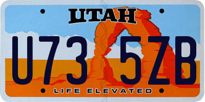 UT license plate U735ZB
