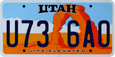 UT license plate U736AO